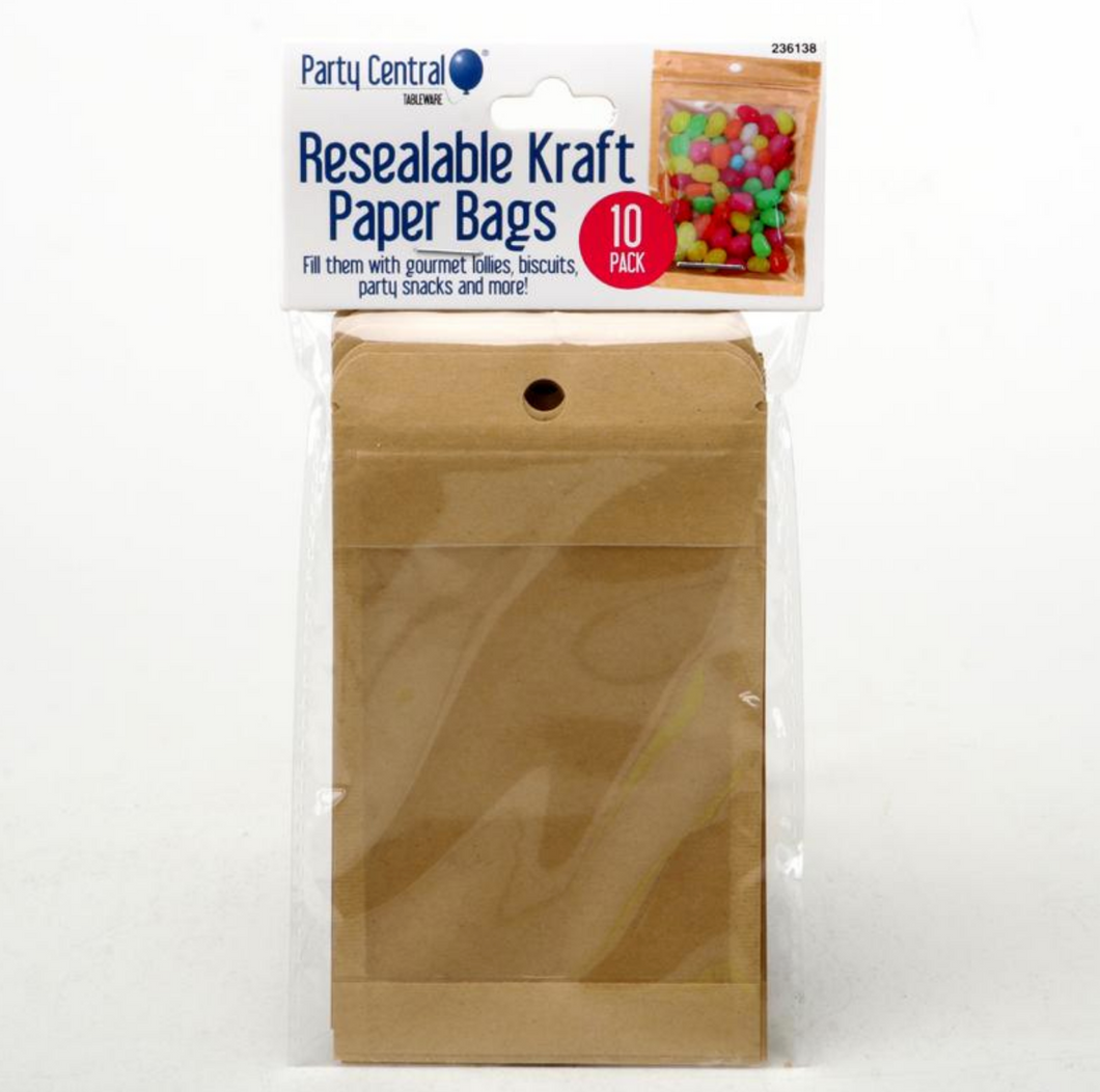Bags Eco Resealable 8cm x 13cm 10pk