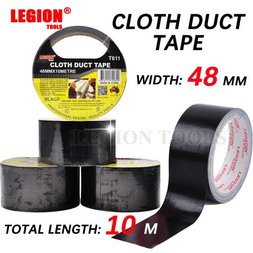 Cloth Duct Tape Black 0.2MMx48MMx10M