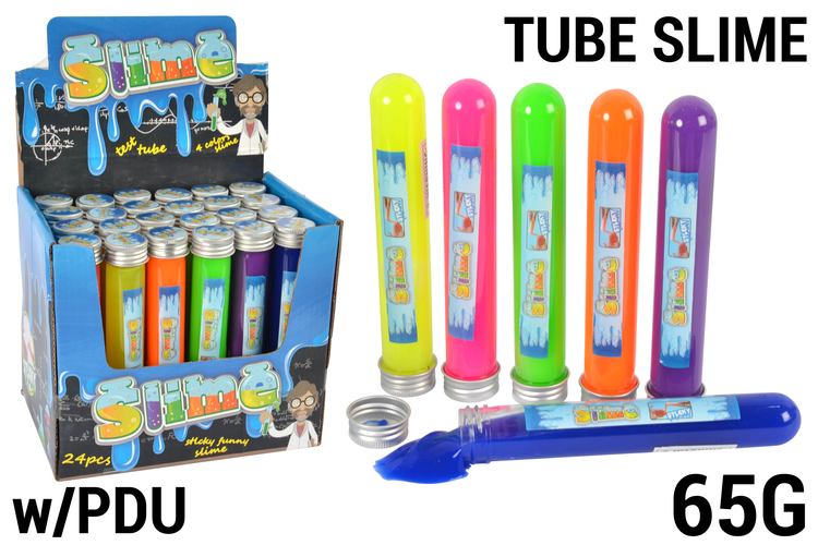 1pce Tube Slime 65g 6 AST