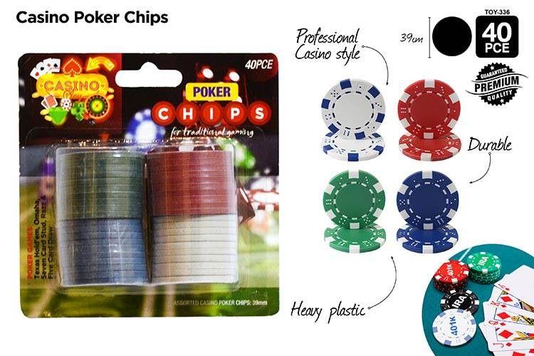 40pces Poker Chips