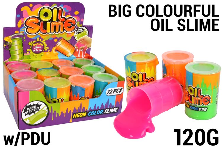 1pc Big colorful Oil Slime 120g 4 Asst