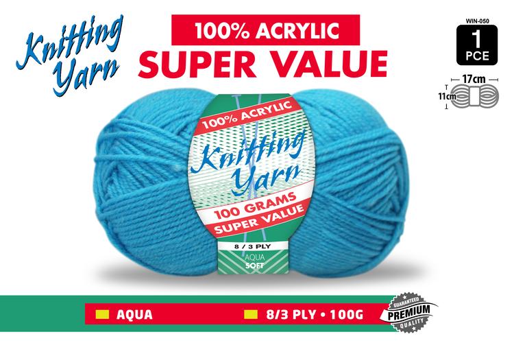 1pce Knitting Yarn 8-Ply-100g-Torquoise