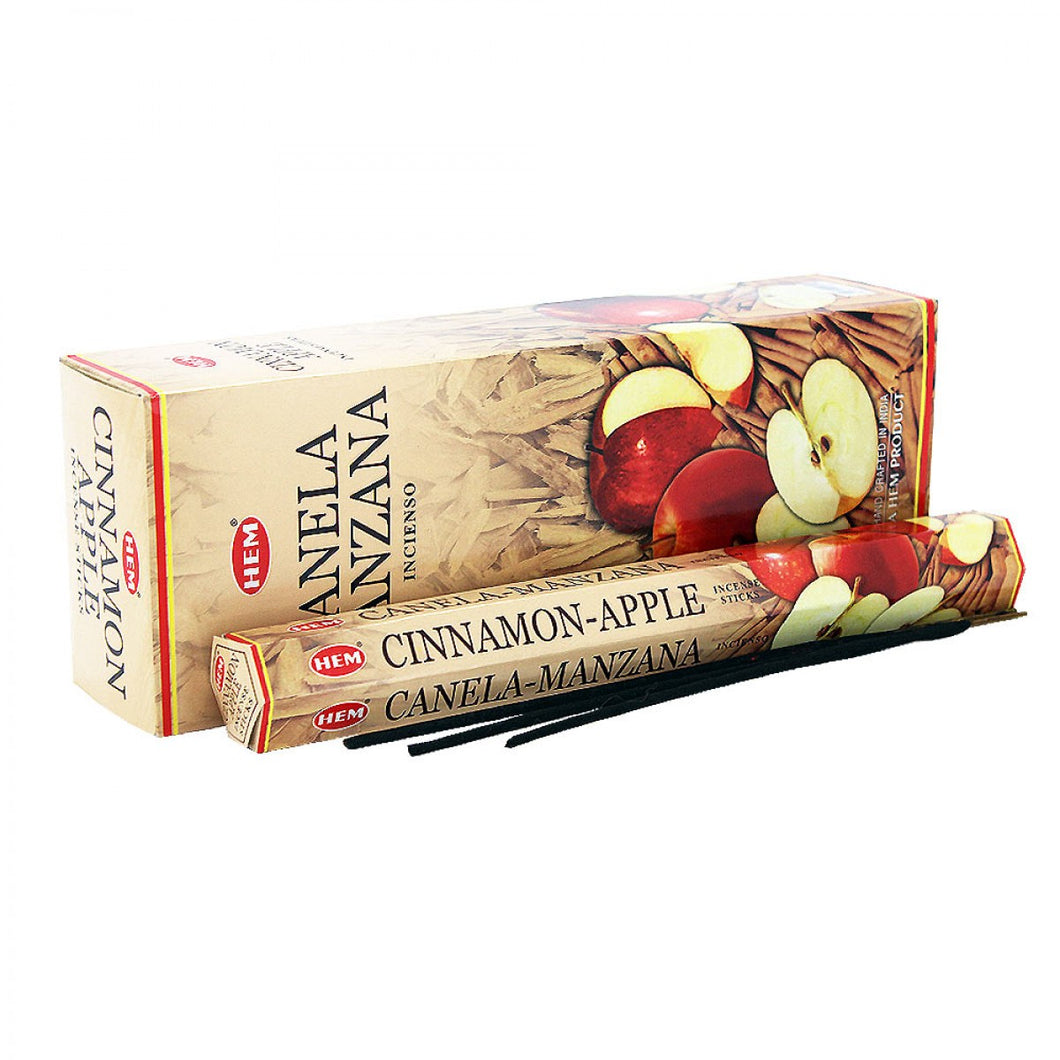 HEM HEXAGON CINNAMON APPLE incense sticks 20 sticks in a box