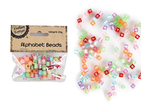 COL ALPHABET BEADS    20G