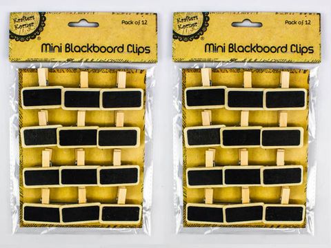 MINI CHALKBOARD CLIPS pk12