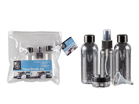 TRAVEL BOTTLE SET W POUCH pk5