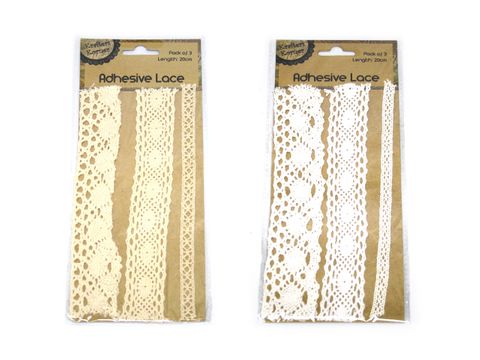 ADHESIVE LACE STRIPS pk3