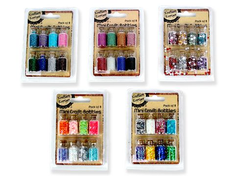 MINI SEQUIN  and BEAD BOTTLES pk8