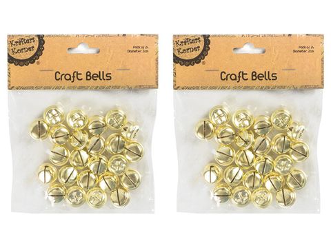 2CM GOLD BELLS pk24