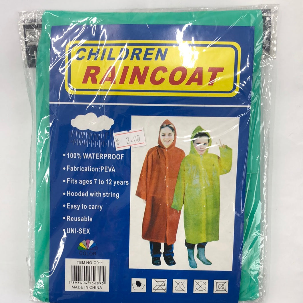 Children Raincoat 7-12 years