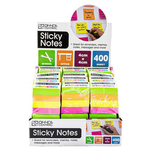Sticky Notes 400 Sheet Mini - 4cm x 4cm