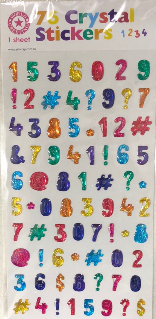 STICKER SHEET NUMBERS