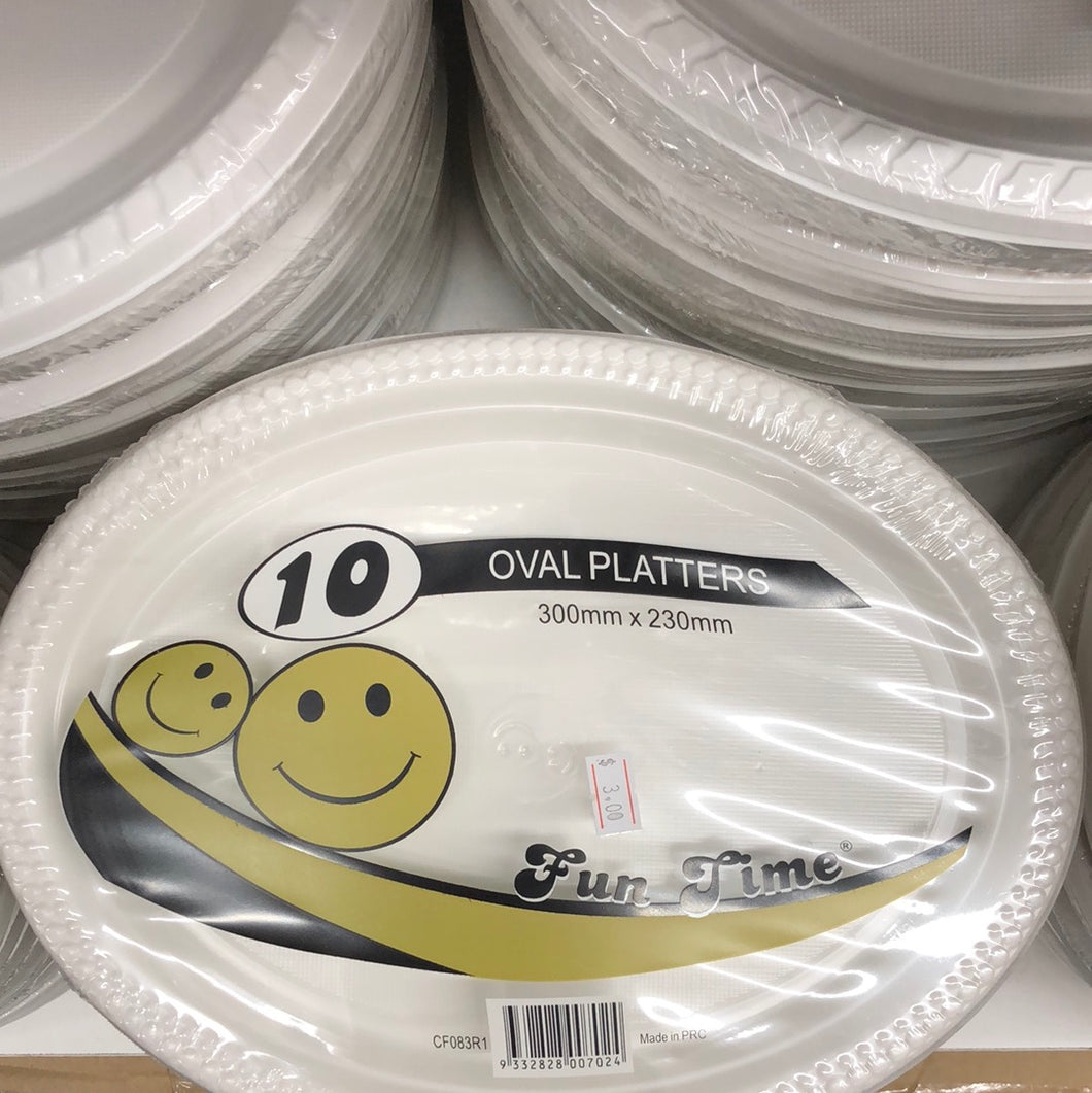 Plastic Plate Oval Platter PK10 300 x 230mm