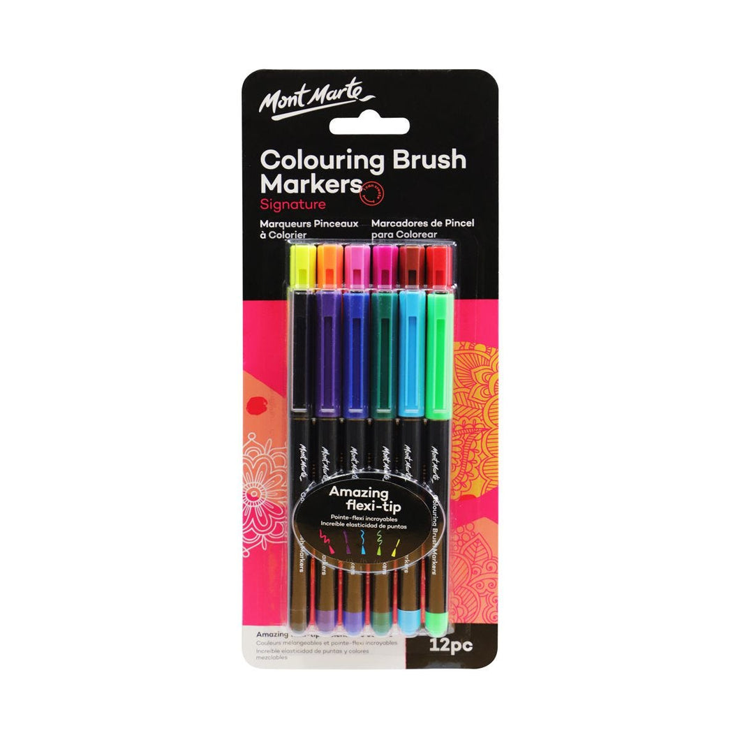 Colouring Brush Markers Signature 12pc