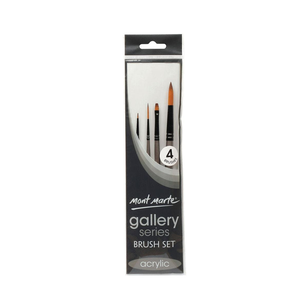 Gallery Series Brush Set Acrylic 4pce BMHS0009