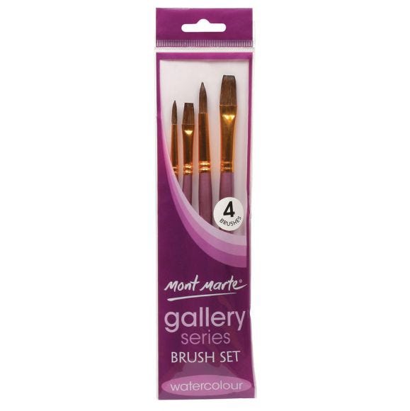 Gallery Series Brush Set Watercolour 4pce BMHS0028