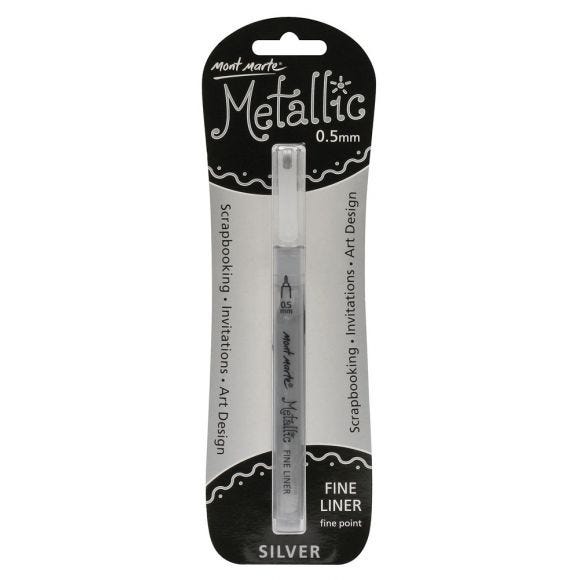MM Metallic Marker Fine Liner - Silver