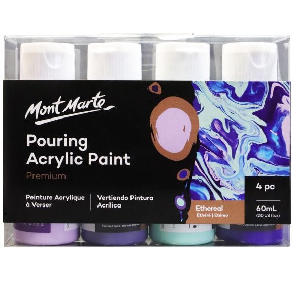 MM Pouring Acrylic 60ml 4pc - Ethereal