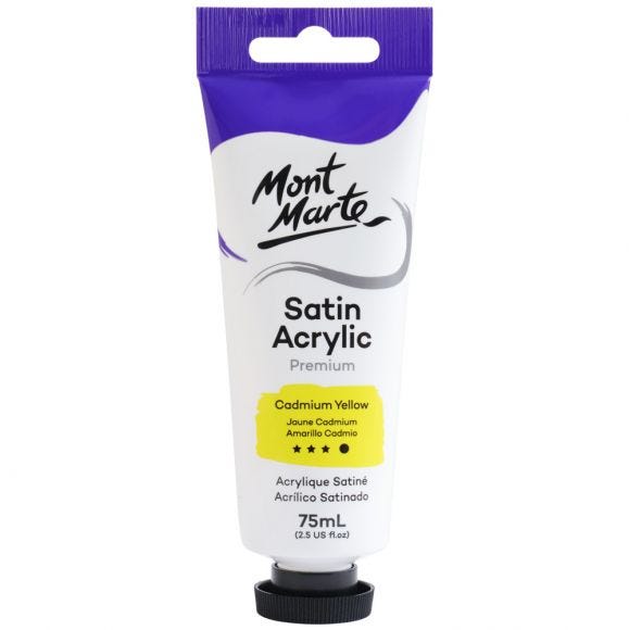 MM Satin Acrylic 75ml - Cadmium Yellow