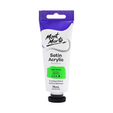 Load image into Gallery viewer, Satin Acrylic Paint Premium 75ml (2.5 US fl.oz) Tube - Light Green
