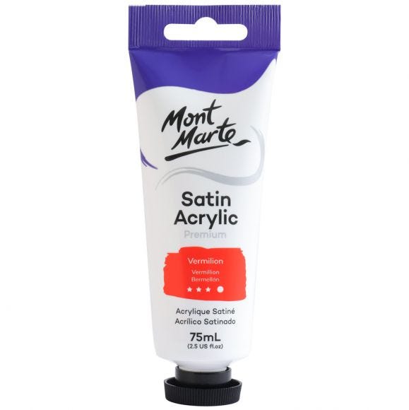 MM Satin Acrylic 75ml - Vermilion