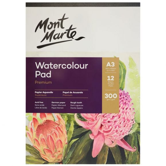 MM Watercolour Pad German Paper A3 300gsm 12sht