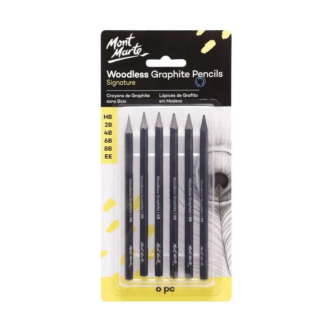 Woodless Graphite Pencils Signature 6pc