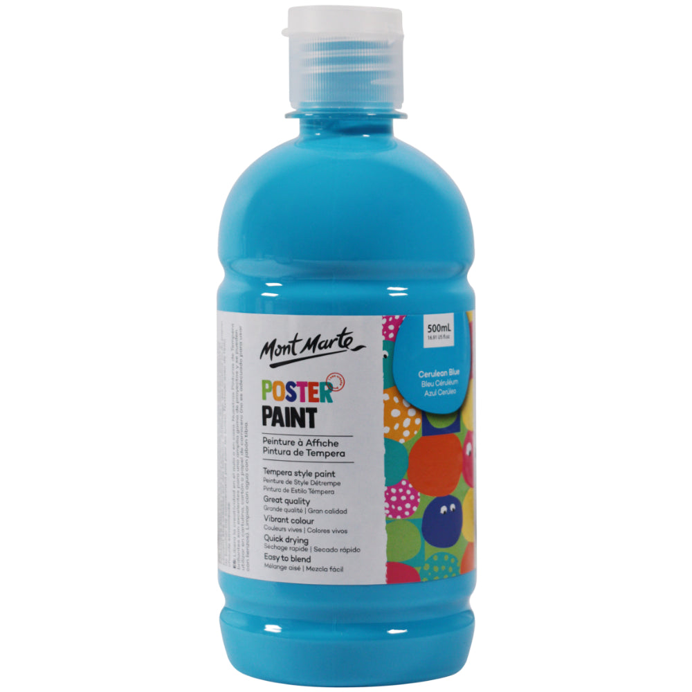 MM Poster Paint 500ml - Cerulean Blue