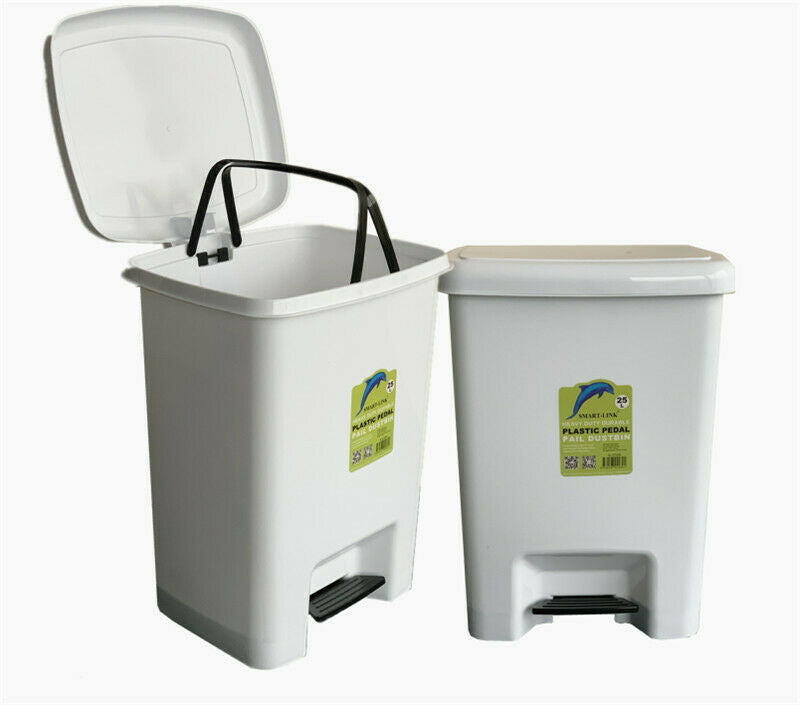 25L Plastic Pedal Waste Rubbish Bin up Lift Lid Kitchen Bathroom