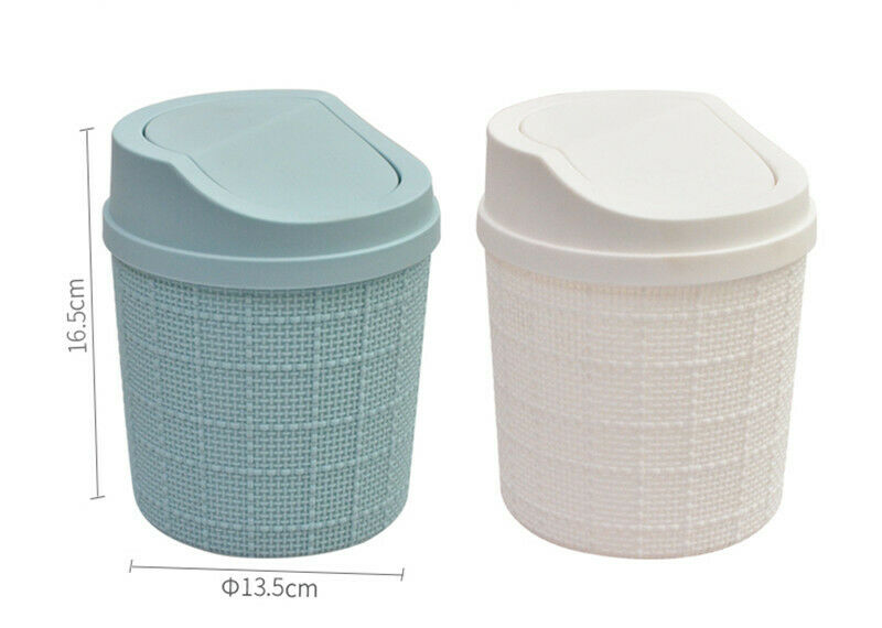 Mini Home Office Small Waste Bin Desktop Garbage Basket Bin  2Colors