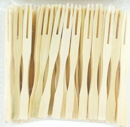 Disposable Party Wood Fruit Fork 50pk